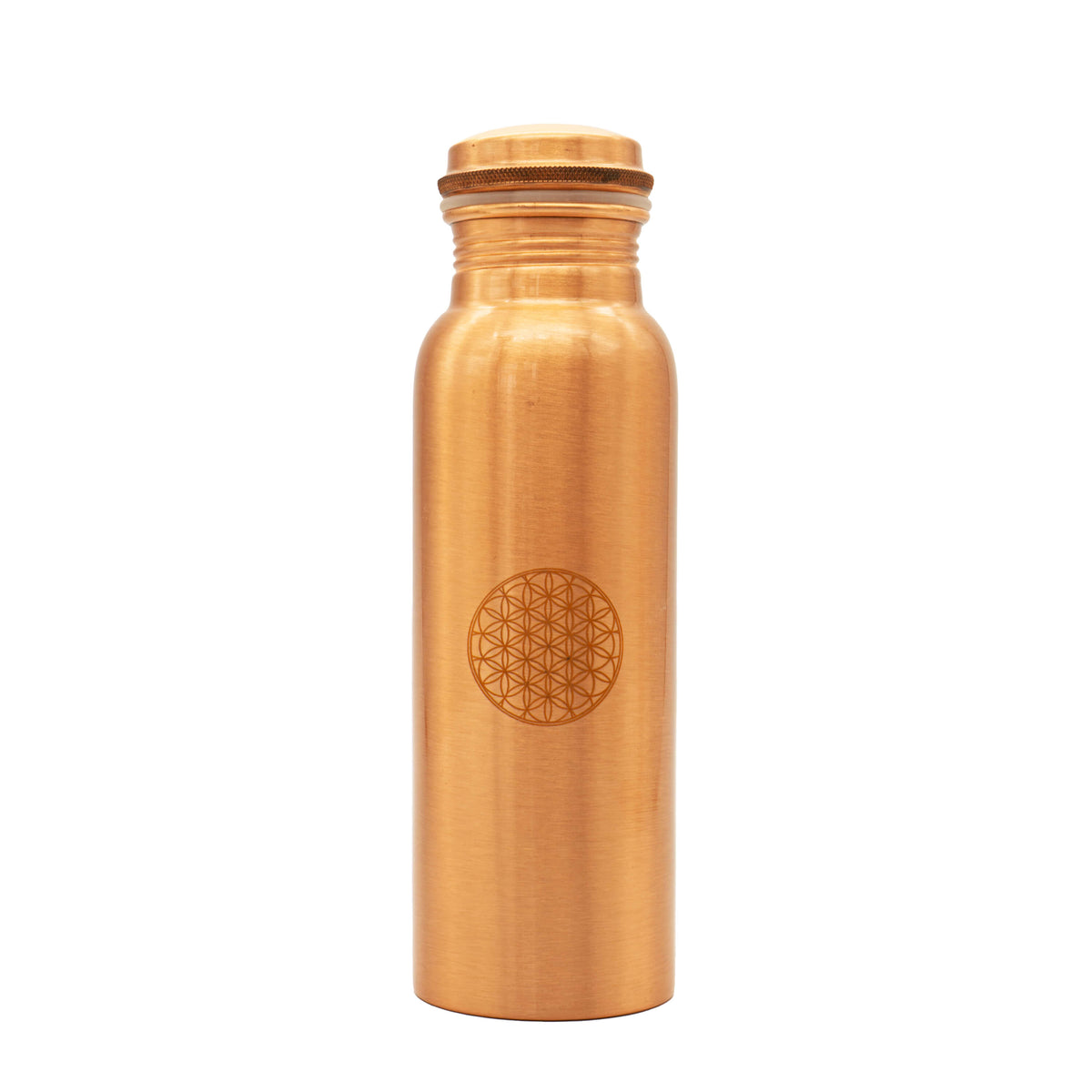 Kupferflasche „Blume des Lebens“ hell
