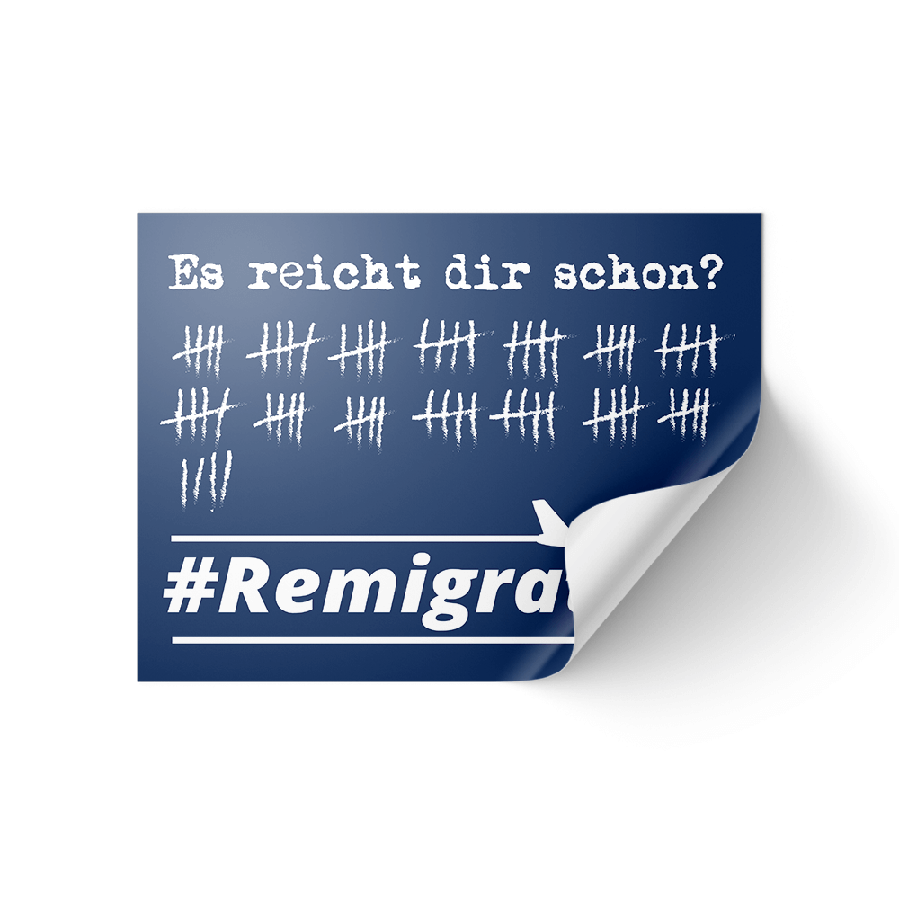 Aufkleber „Remigration“