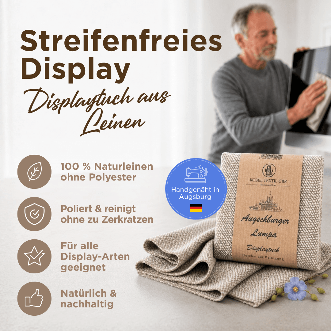 Augschburger Lumpa Displaytuch – Reinigungstuch aus 100% Leinen