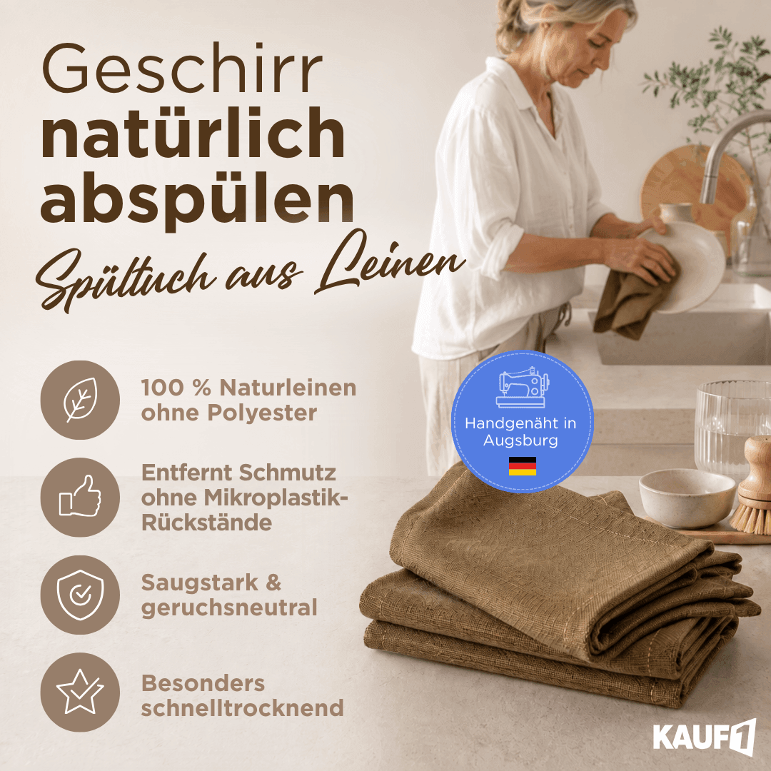Augschburger Lumpa Spültücher – 3er Set aus 100% Leinen
