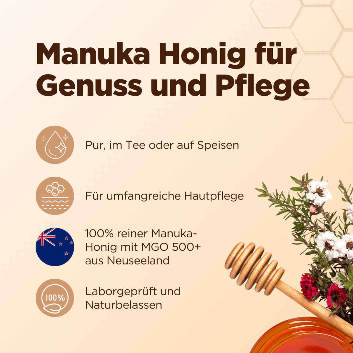 Manuka Honig mit MGO 500+