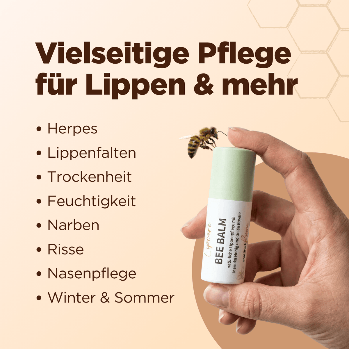 Bee Balm natürlicher Lippenpflegebalsam