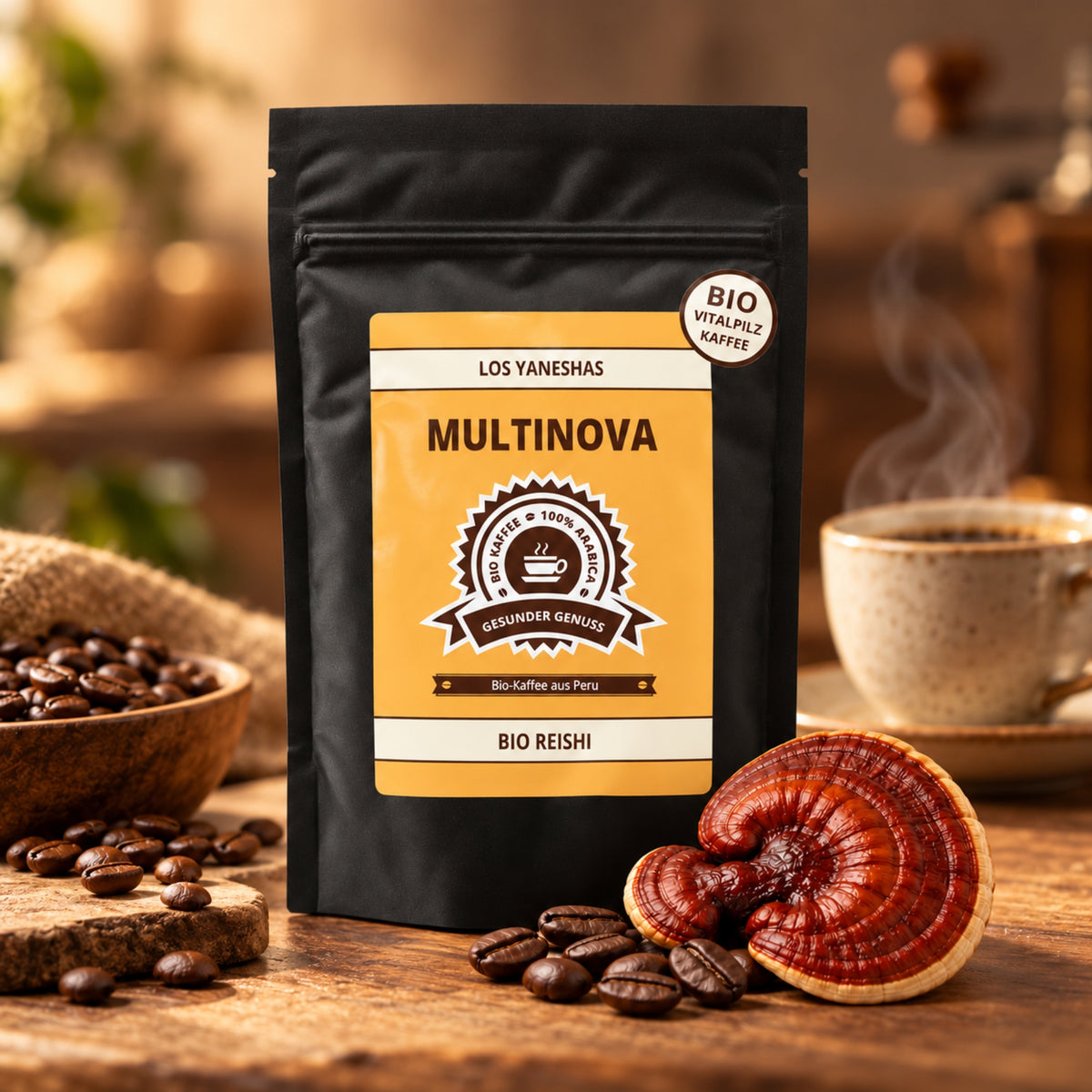 Bio Vitalpilz Kaffee „Los Yaneshas“ mit Reishi Extrakt
