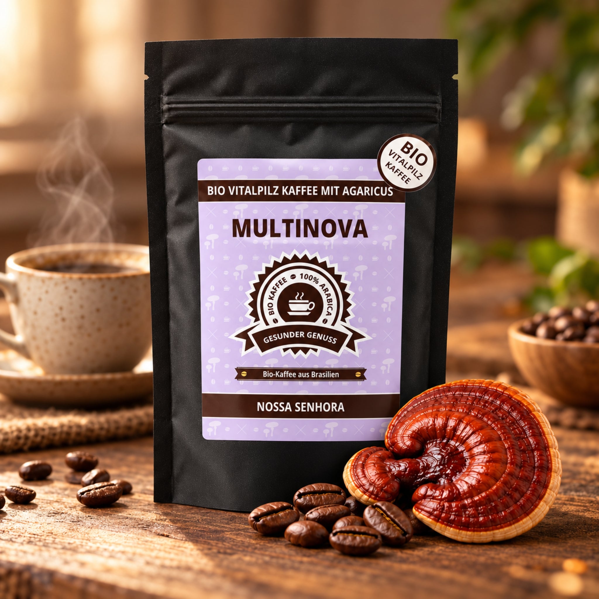 Bio Vitalpilz Kaffee „Nossa Senhora“ mit Agaricus