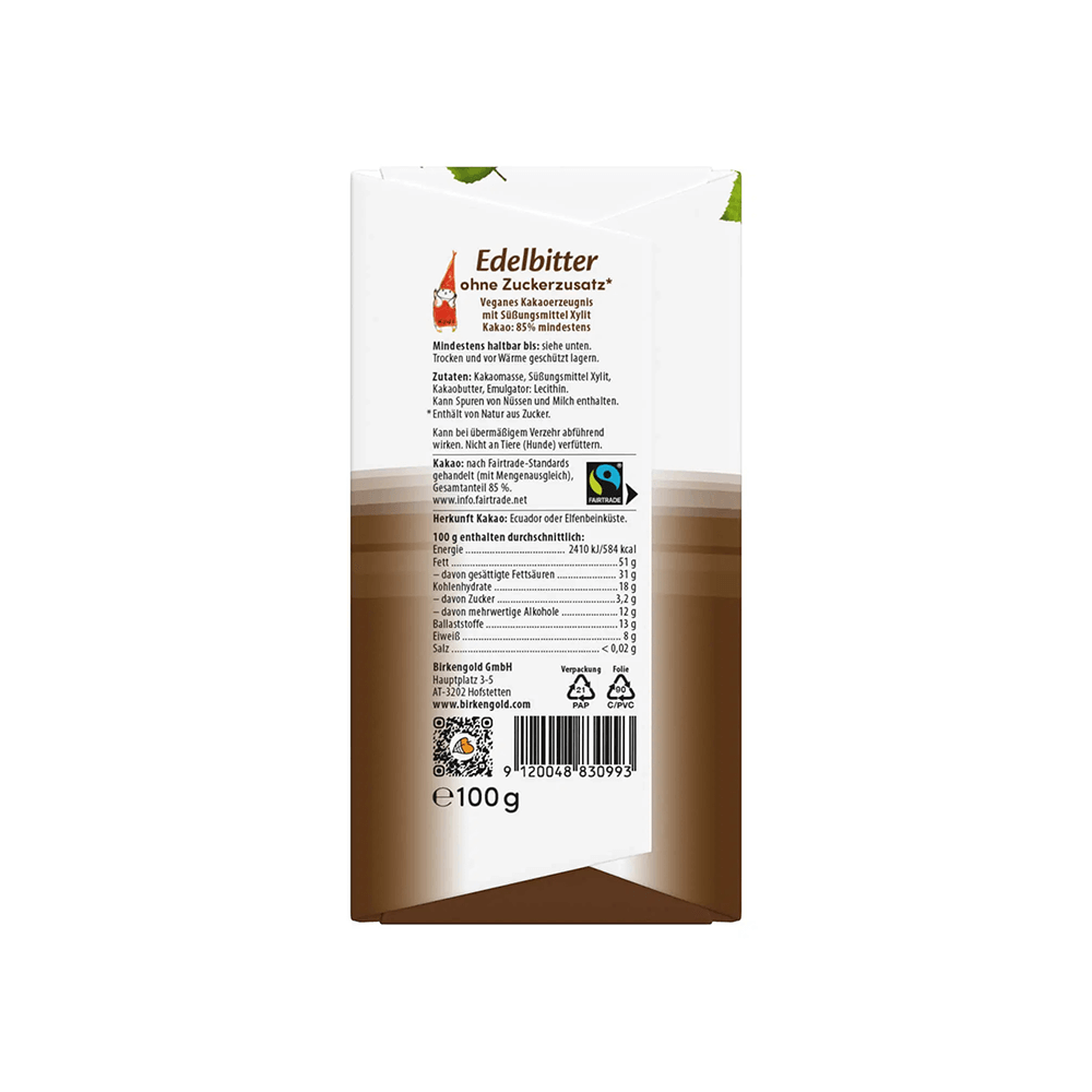 Schokolade Edelbitter