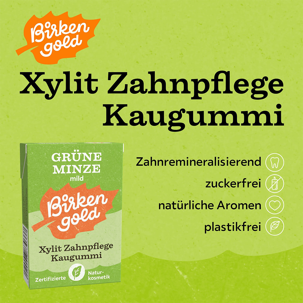 Xylit Zahnpflege Kaugummi Grüne Minze