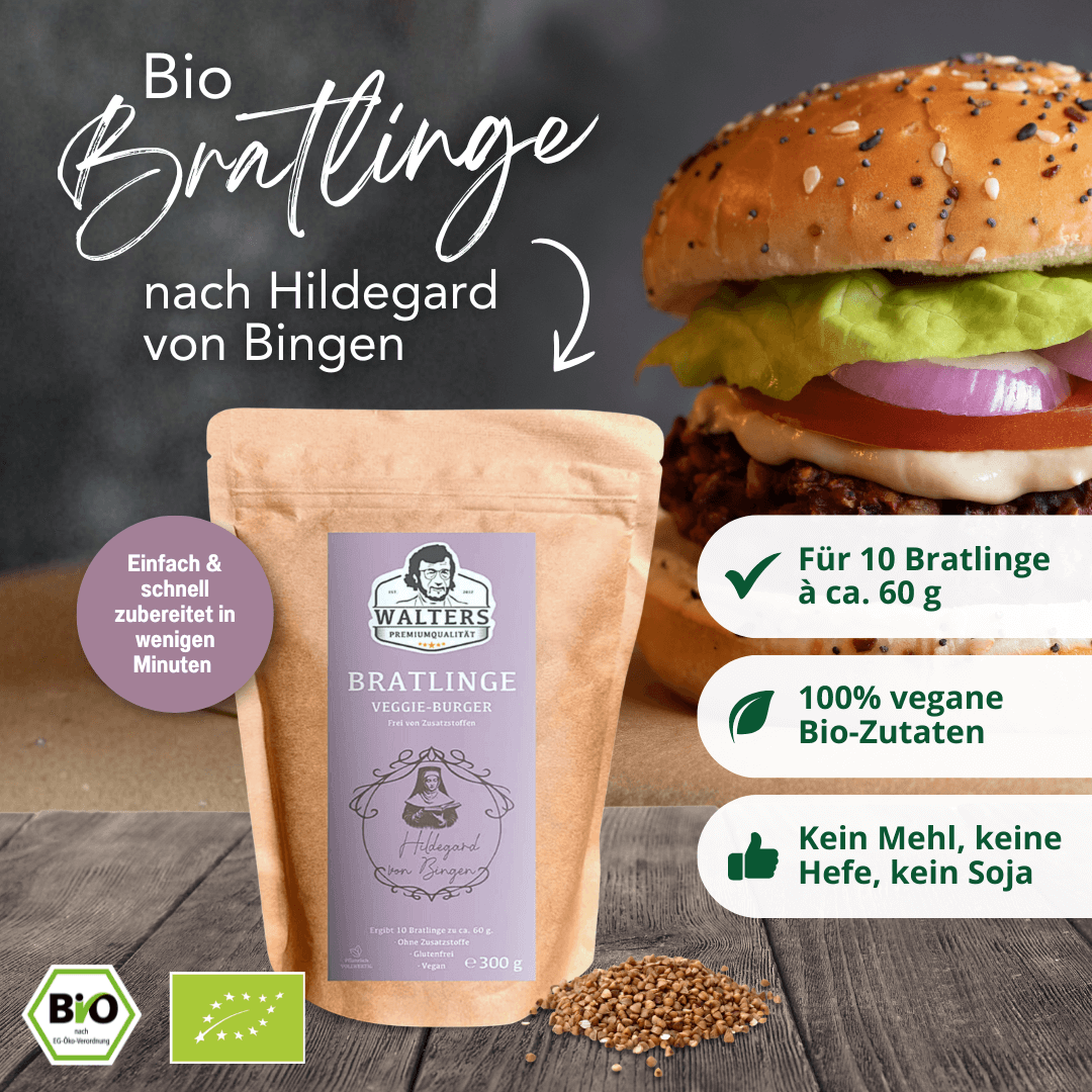 Bratlinge Veggieburger nach „Hildegard von Bingen“