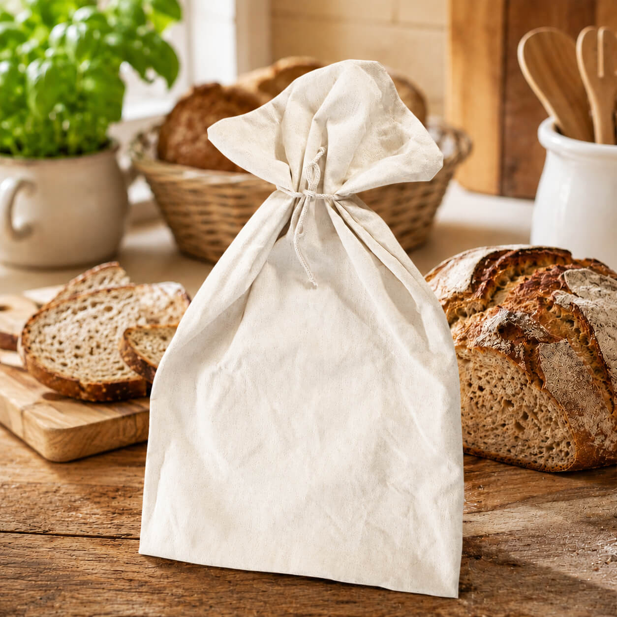 Brotbeutel aus 100% Leinen