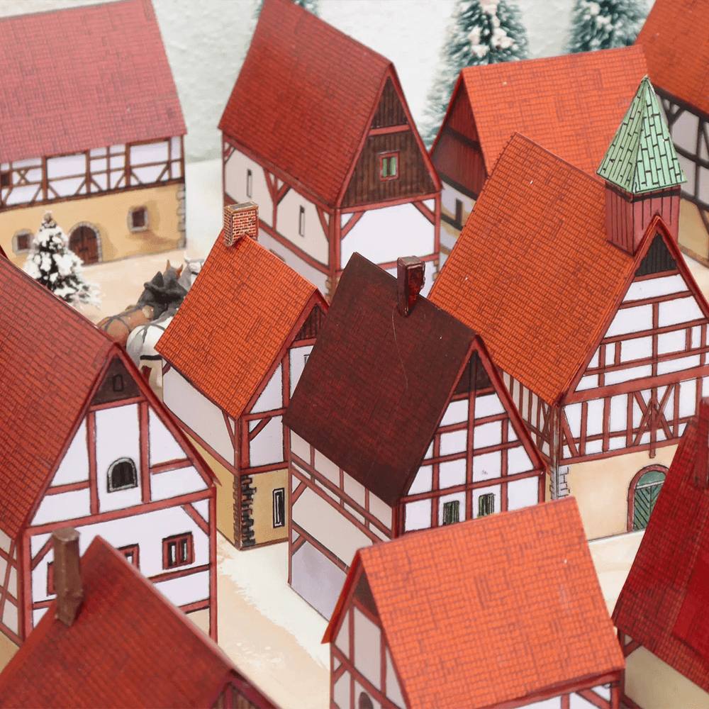 Das friedliche Dorf – Papiermodell