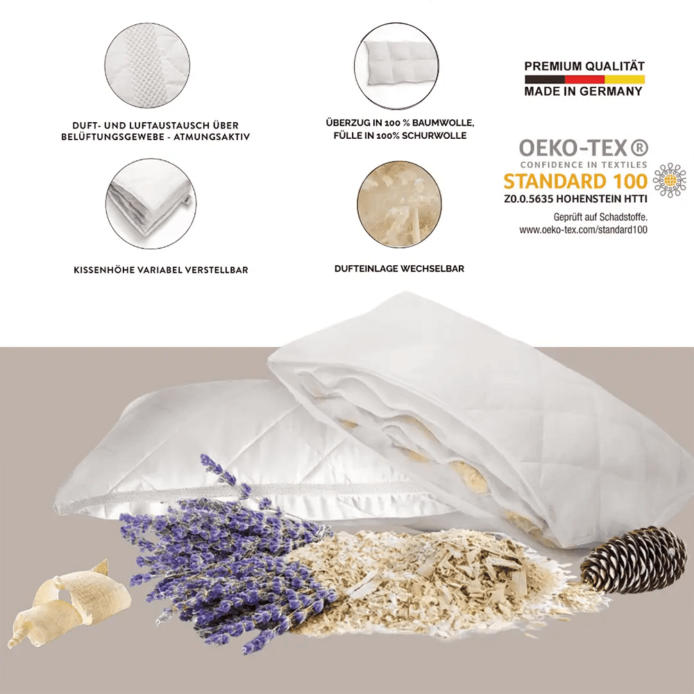 Duftschlafkissen DELUXE mit Zirbe und Lavendel