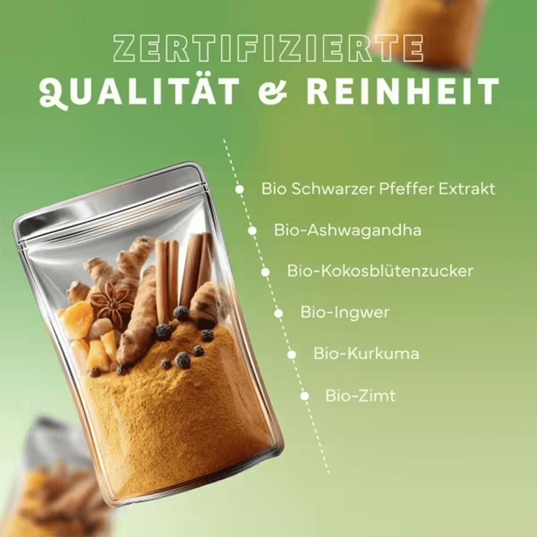 Bio Goldene Milch Pulver mit Pflanzenstoffen