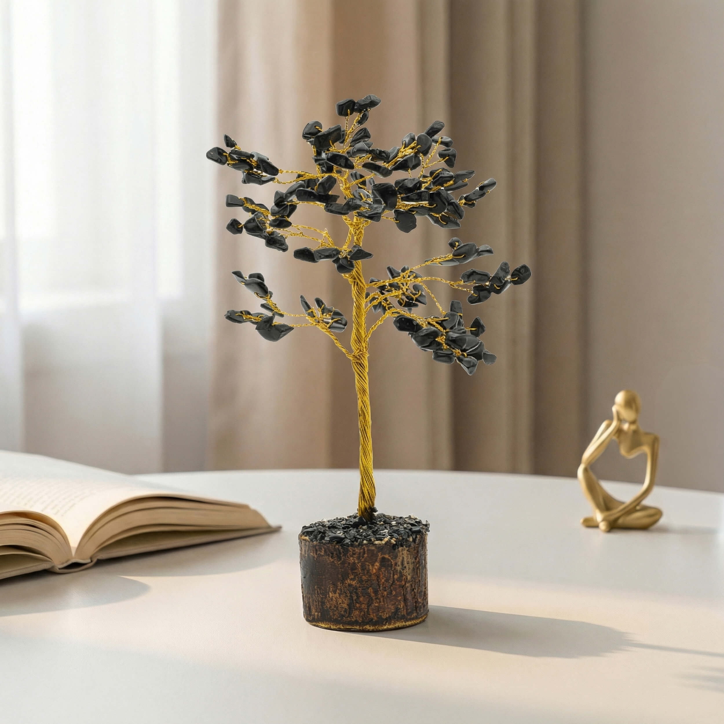 Edelsteinbaum schwarzer Achat