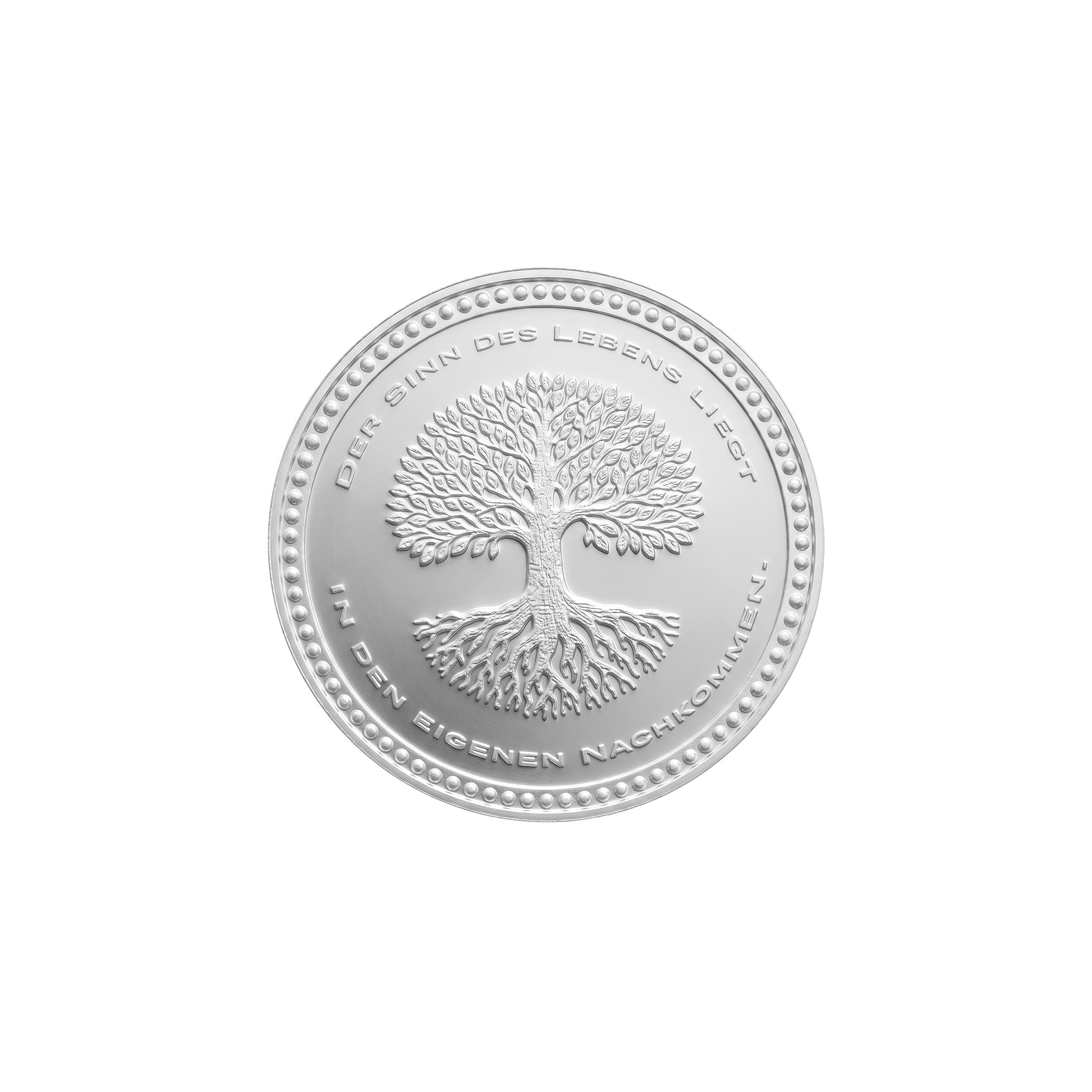Feinsilbermedaille mit dem Lebensbaum