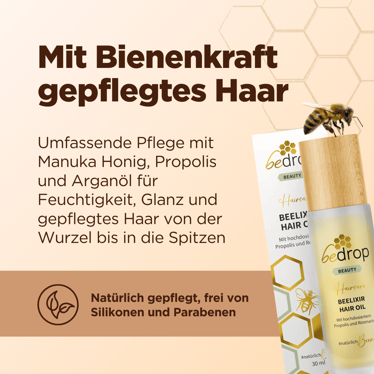 Haaröl mit Manuka Honig, Propolis und Rosmarinextrakt (30ml)