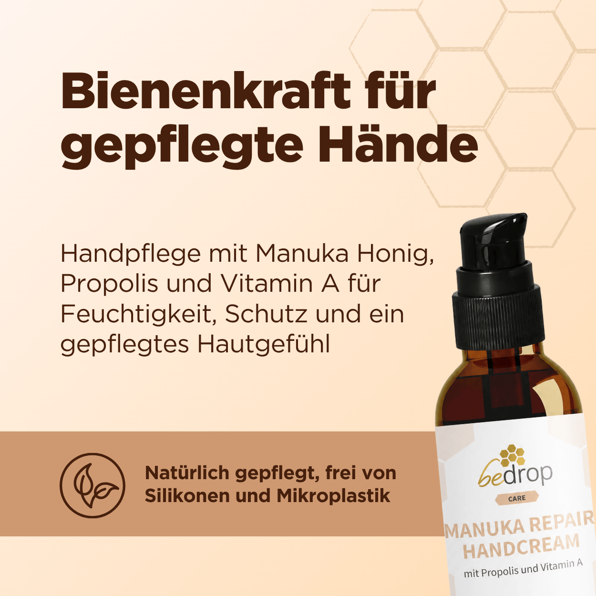 Handcreme mit Manuka Honig, Propolis und Vitamin A