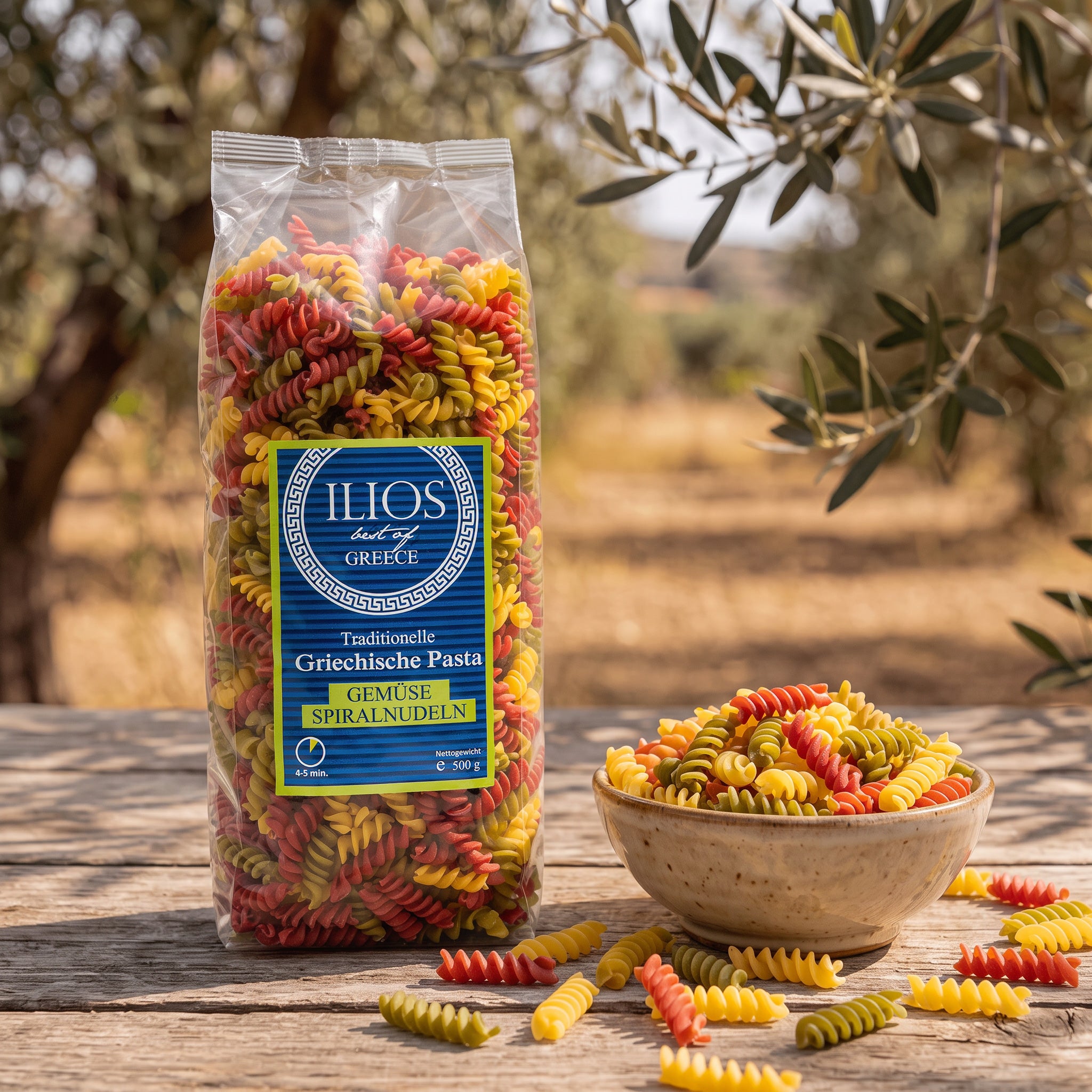 Pasta Foloi Bunte Fussili Gemüsespiralnudeln