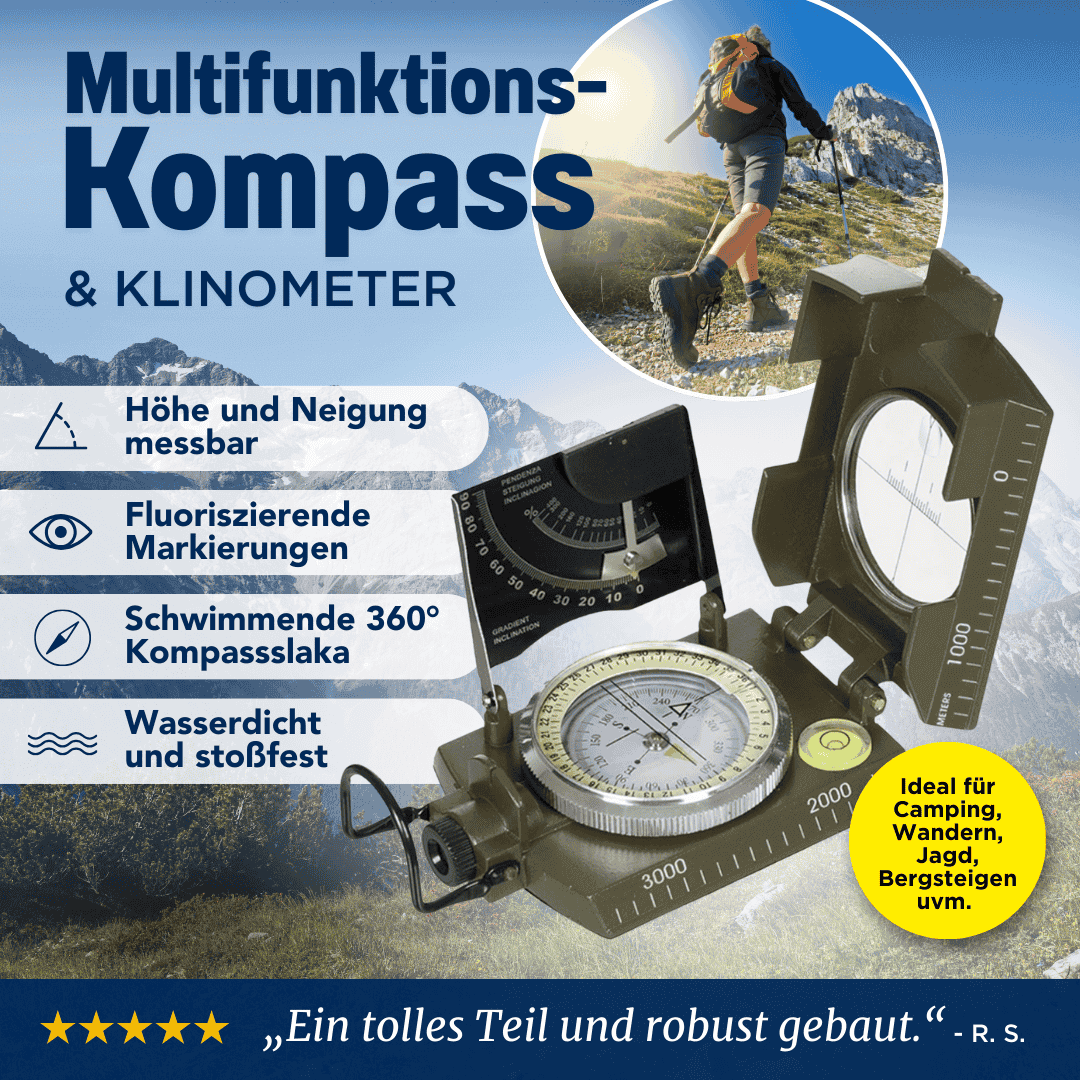 Italienischer Kompass mit Metallgehäuse