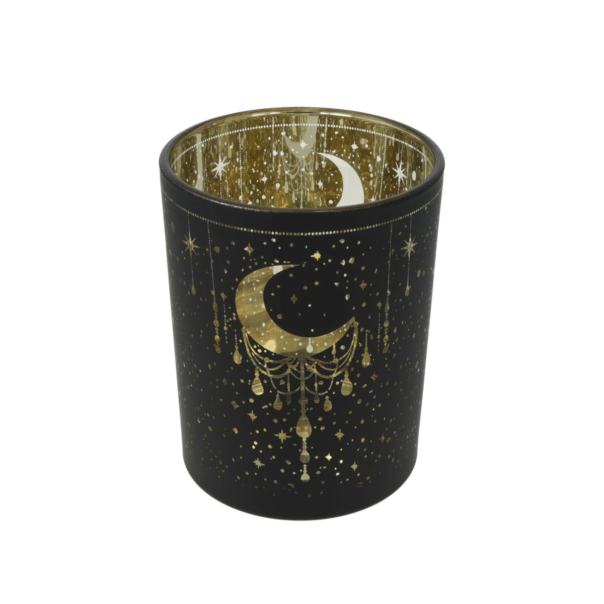 Kerzenhalter Mondsichel aus satiniertem Glas