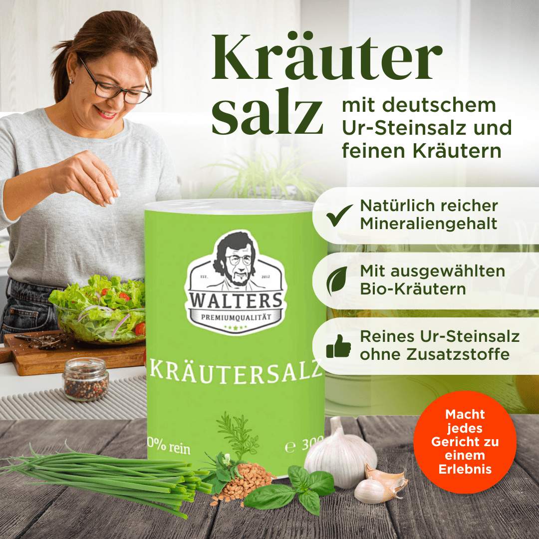 Kräutersalz mit deutschem Ur-Steinsalz und feinen Kräutern