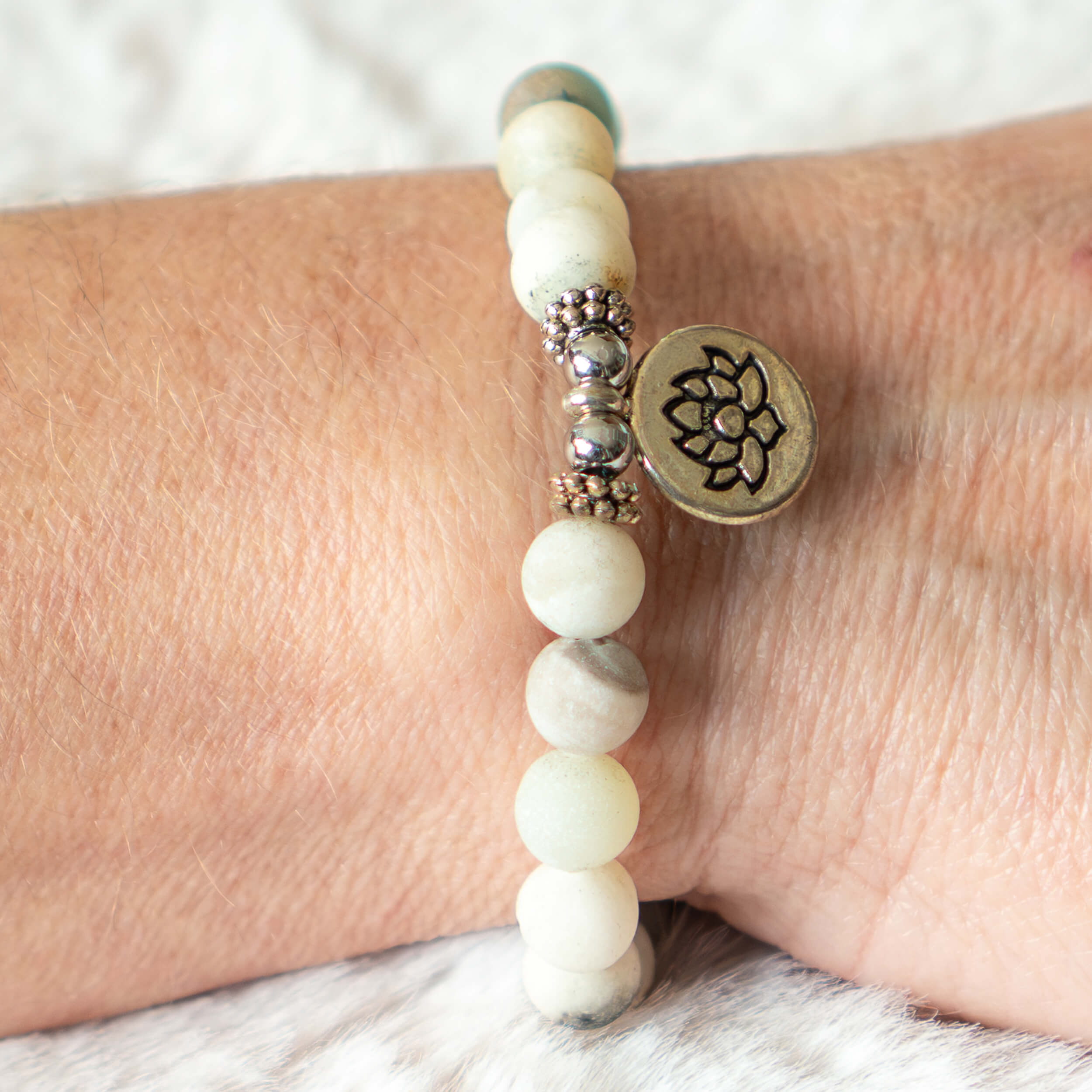 Mala Armband Amazonit mit Lotus