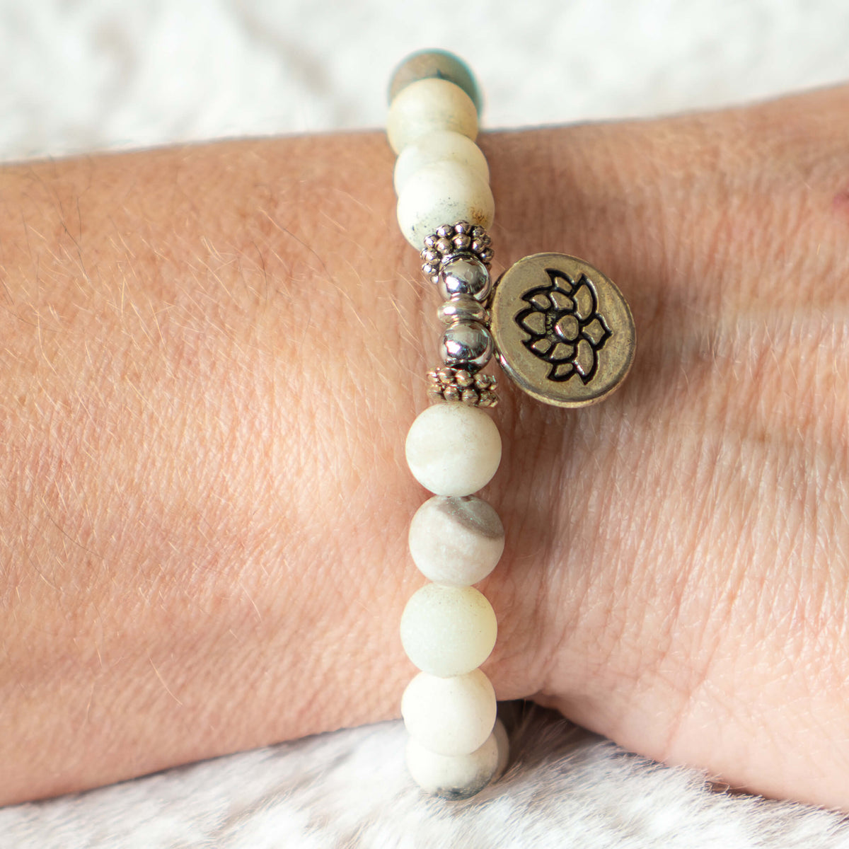 Mala Armband Amazonit mit Lotus