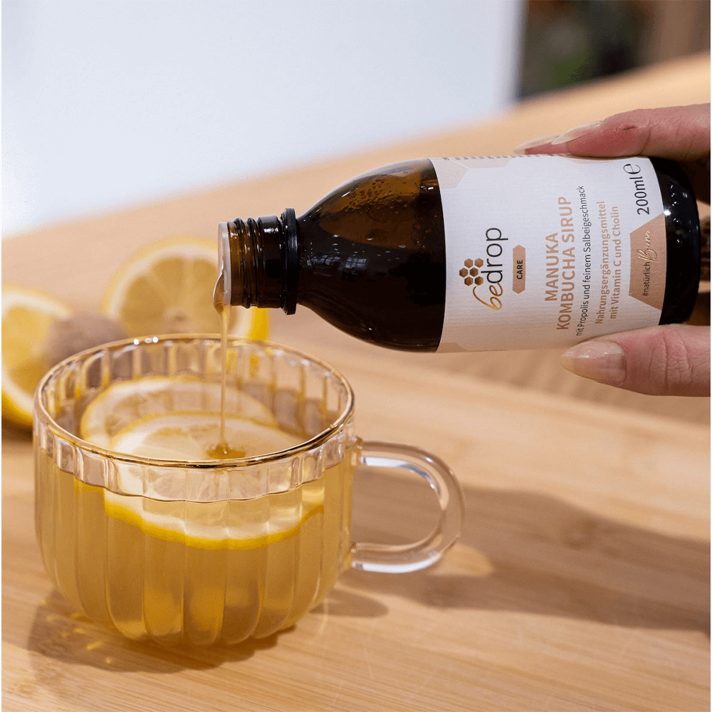 Manuka Kombucha Sirup mit Propolis und feinem Salbeigeschmack