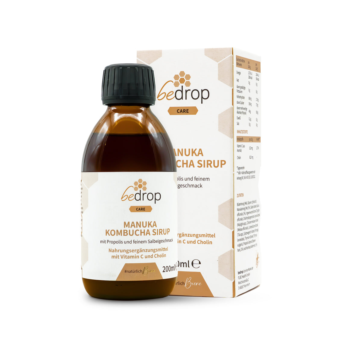 Manuka Kombucha Sirup mit Propolis und feinem Salbeigeschmack
