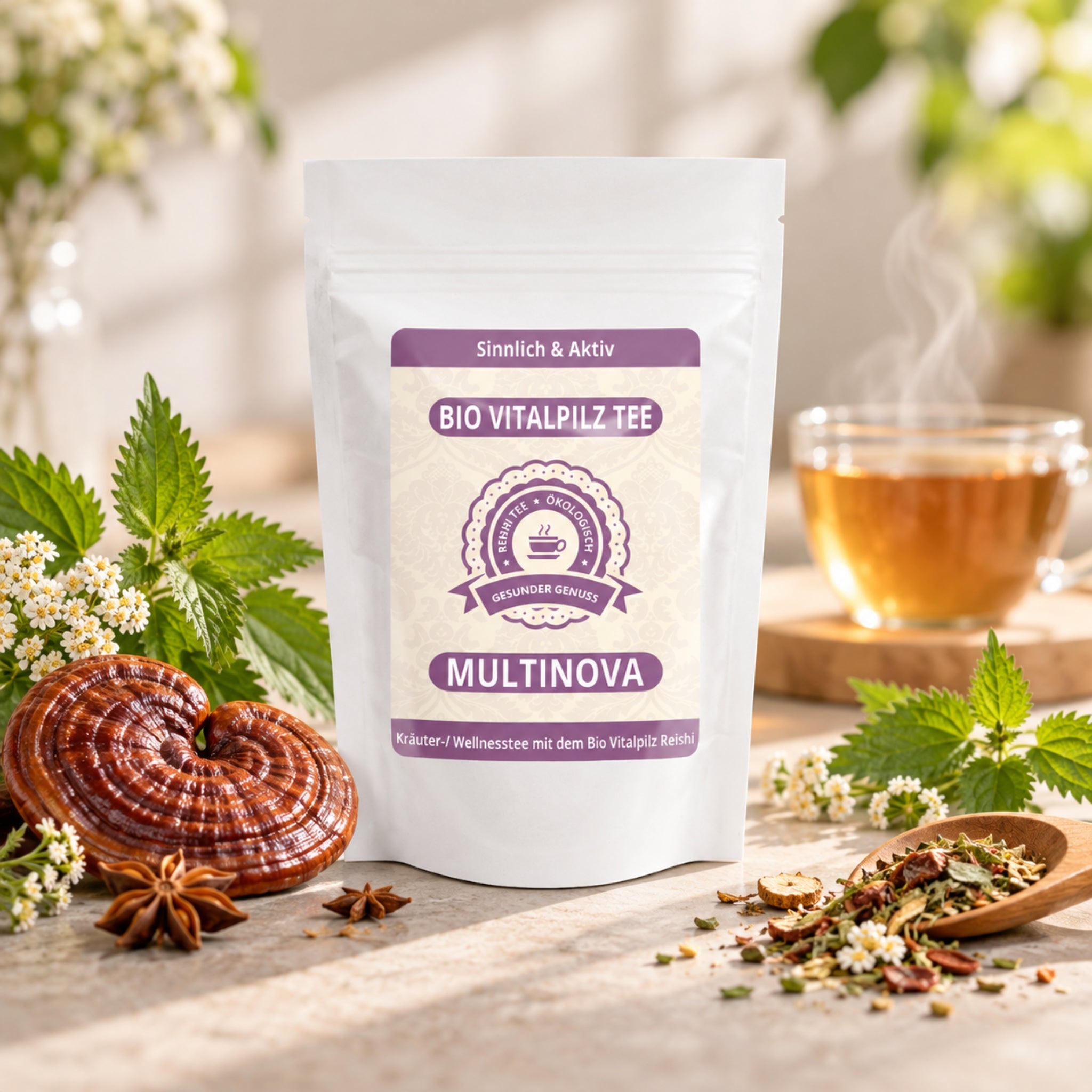 Bio Reishi Kräuter Tee „Sinnlich & Aktiv“
