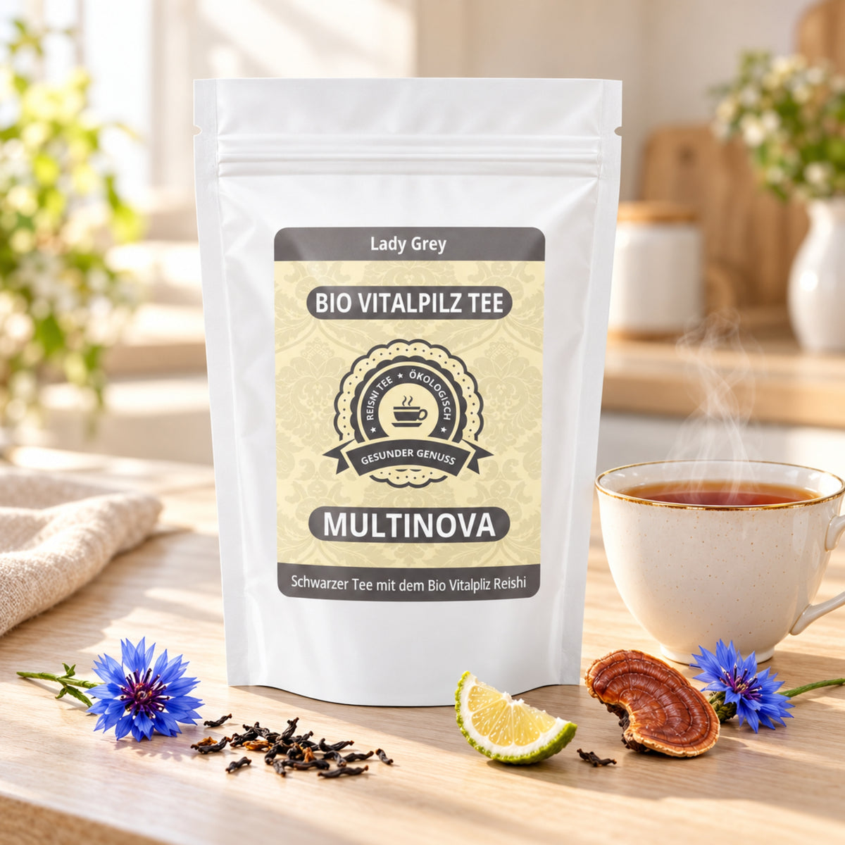 Bio Reishi Schwarzer Tee „Lady Grey“