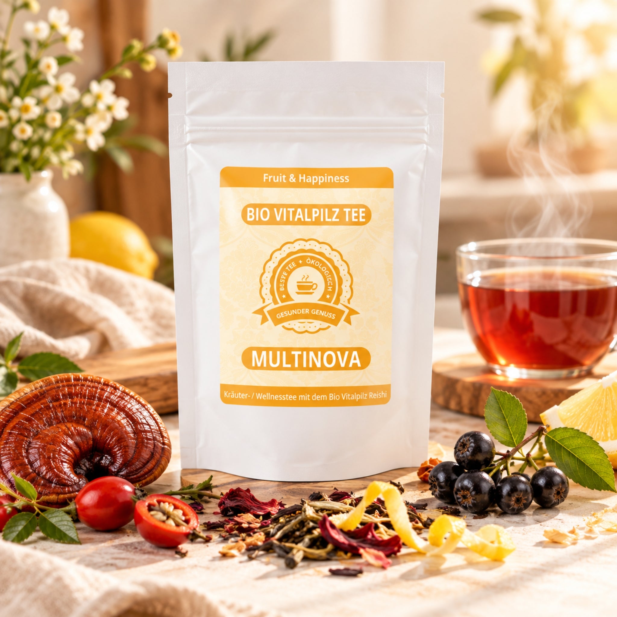 Bio Reishi Kräuter Tee „Fruit & Happiness“
