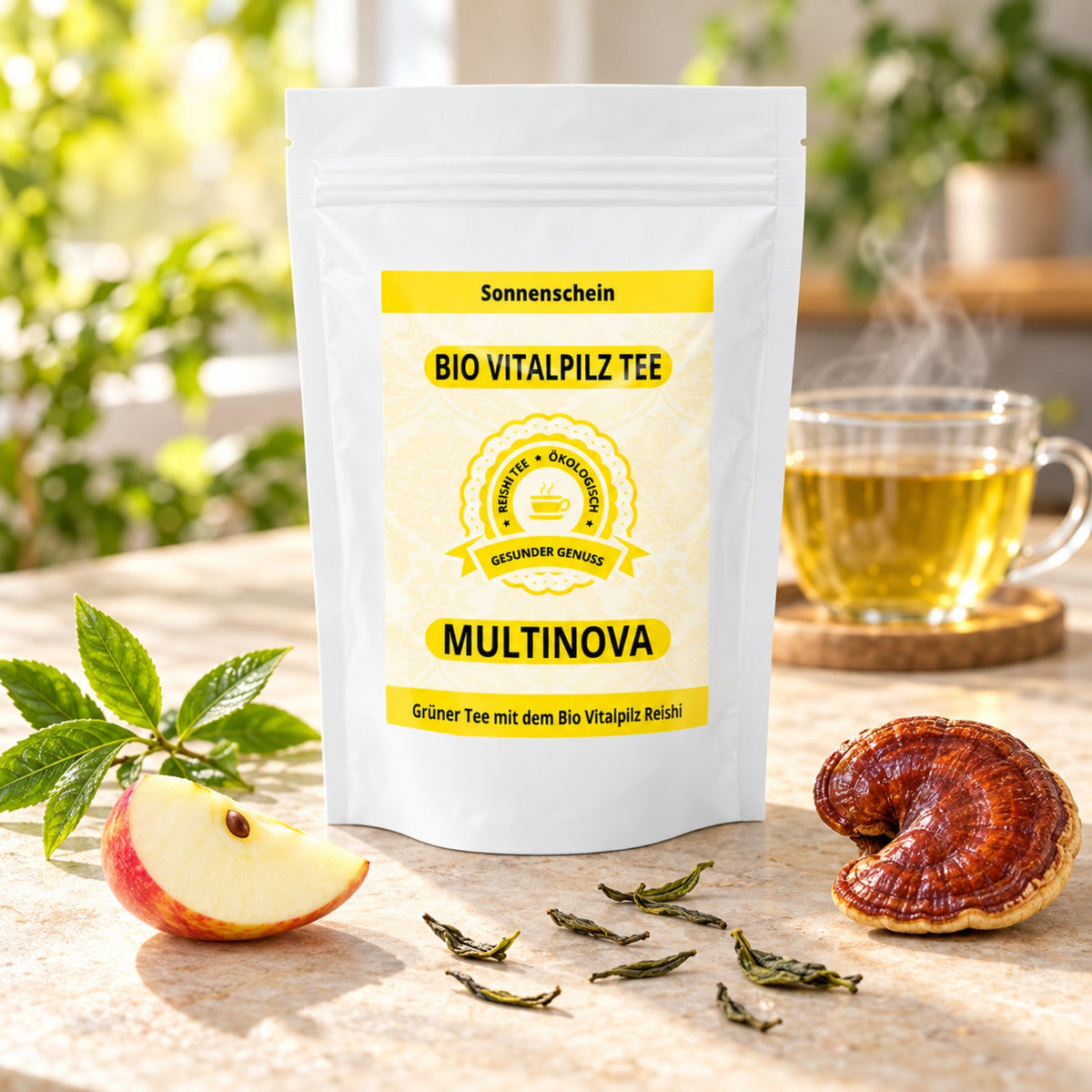 Bio Reishi Grüner Tee „Sonnenschein“