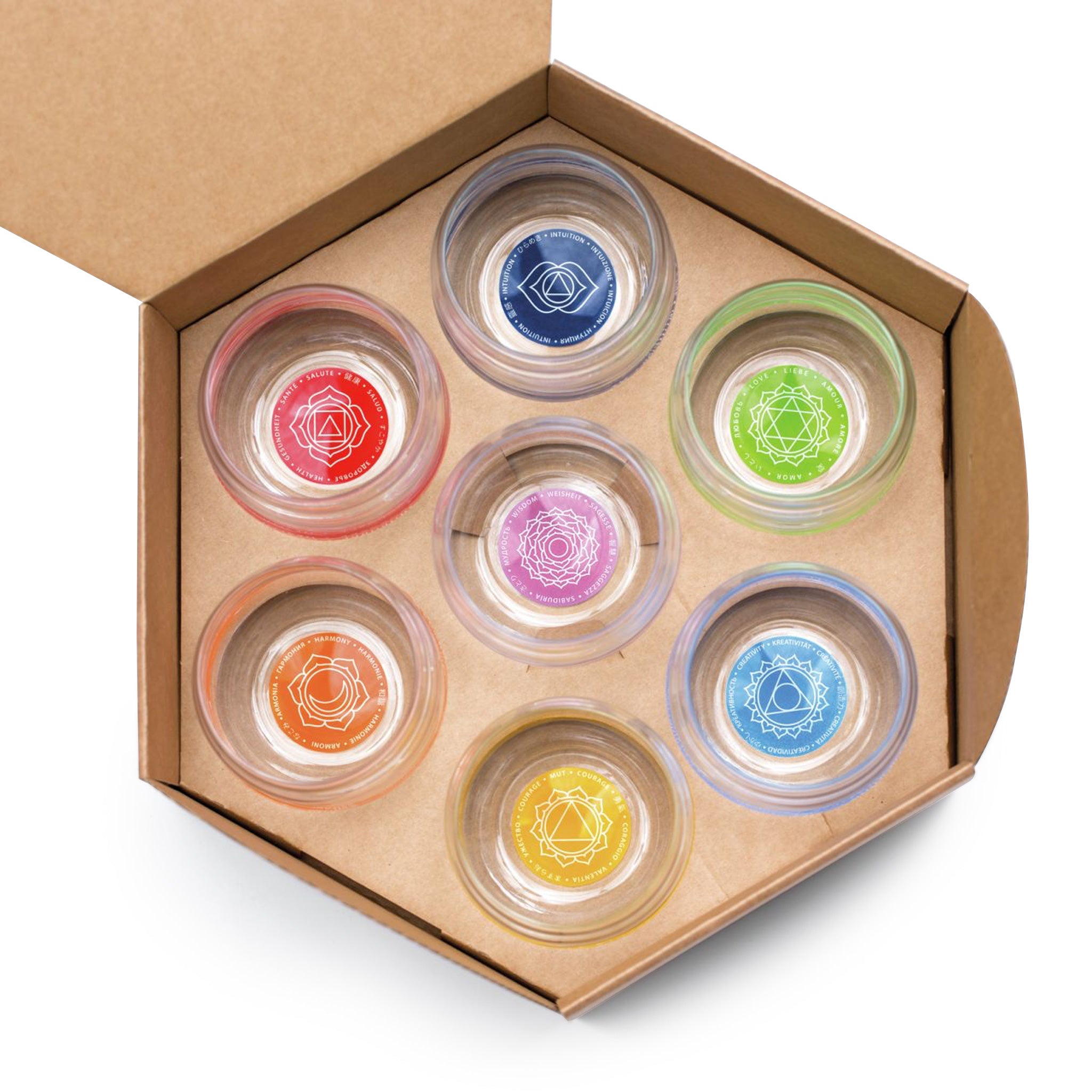 Chakra-Trinkglas Mythos, Einzelansicht