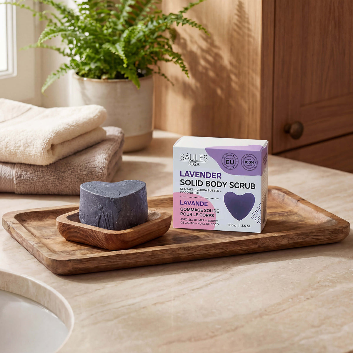 Natürliche Peelingseife Lavendel