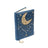 Notizbuch Samt blau mit Mond – Vorderseite