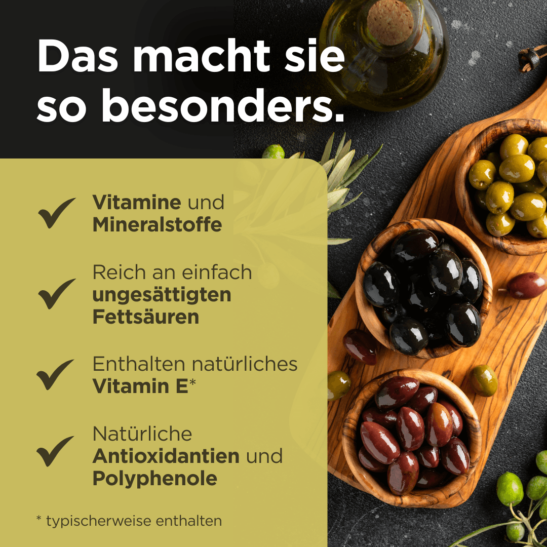 Kalamon Oliven in extra nativem Olivenöl