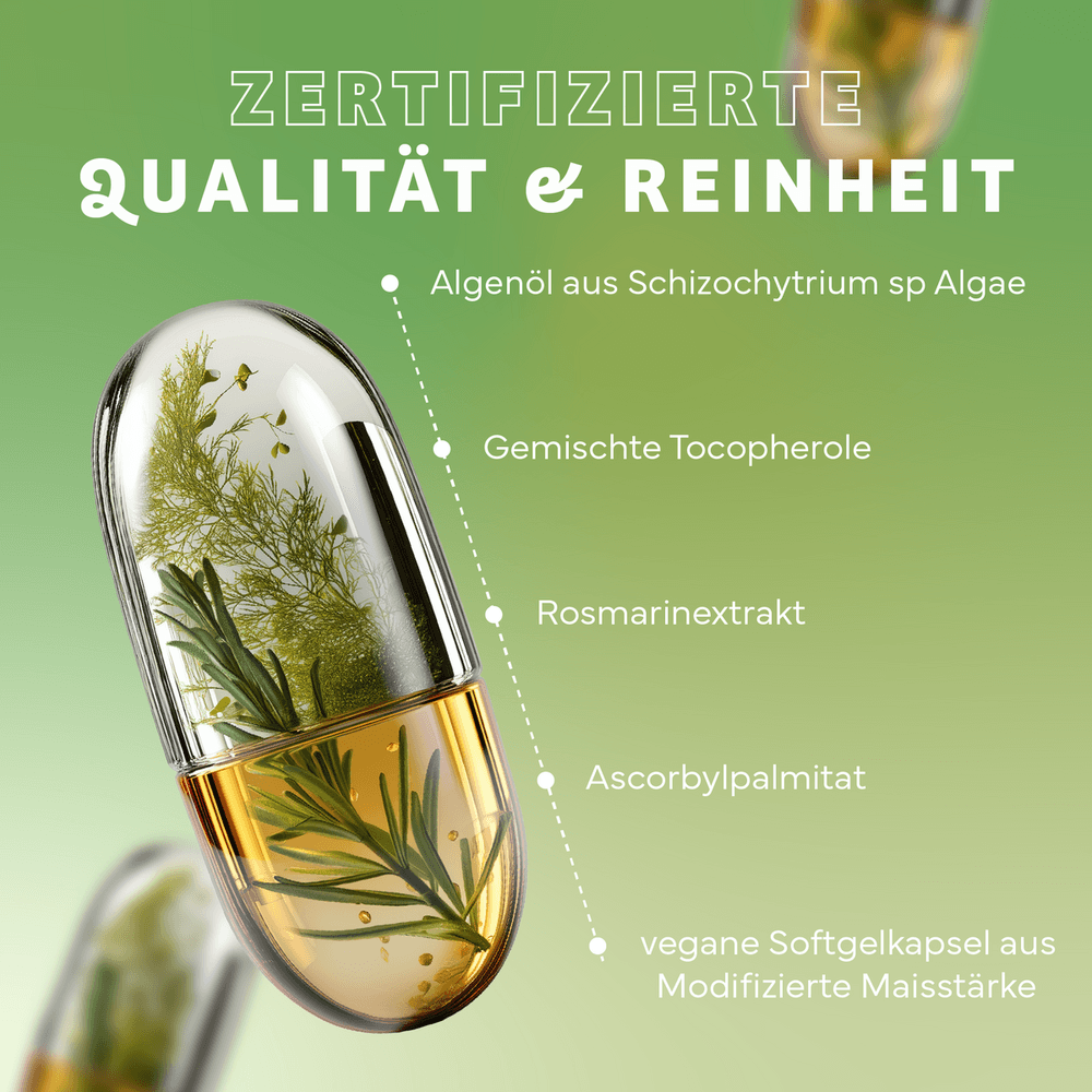 Omega-3 Algenöl Kapseln direkt aus der Quelle