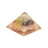 Orgonit Pyramide Goldene Dreieck mit Blume des Lebens