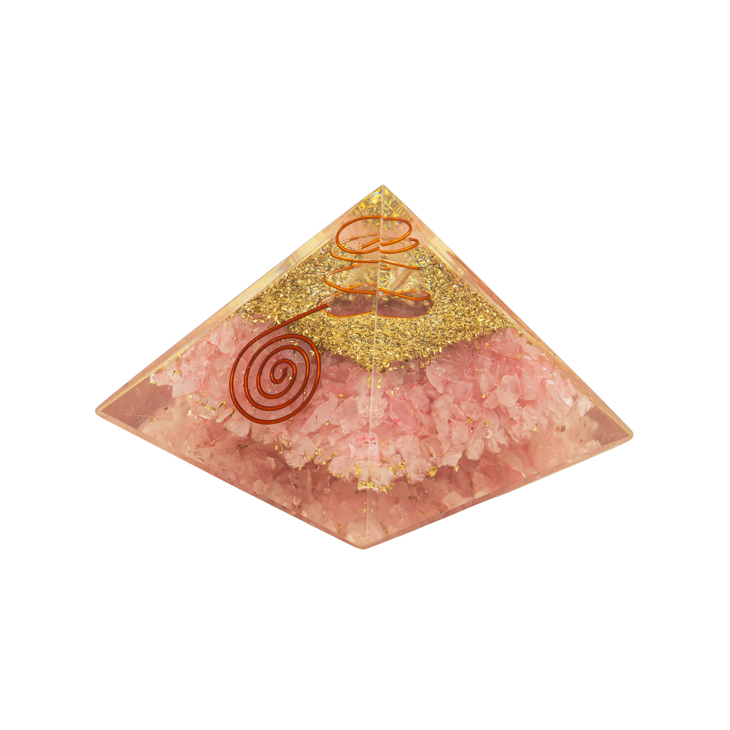 Orgonit Pyramide Rosenquarz mit Herz