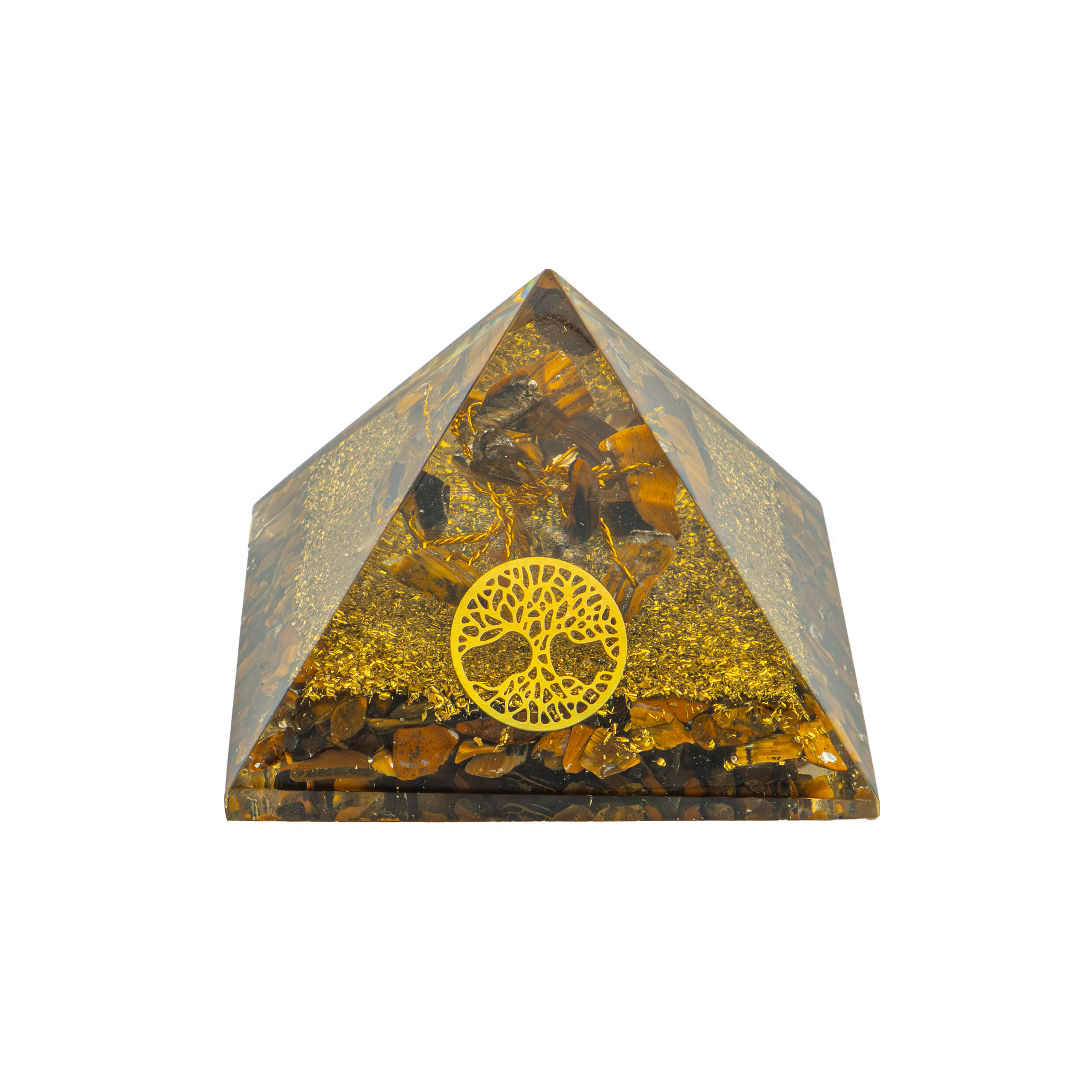 Tigerauge Pyramide mit Lebensbaum