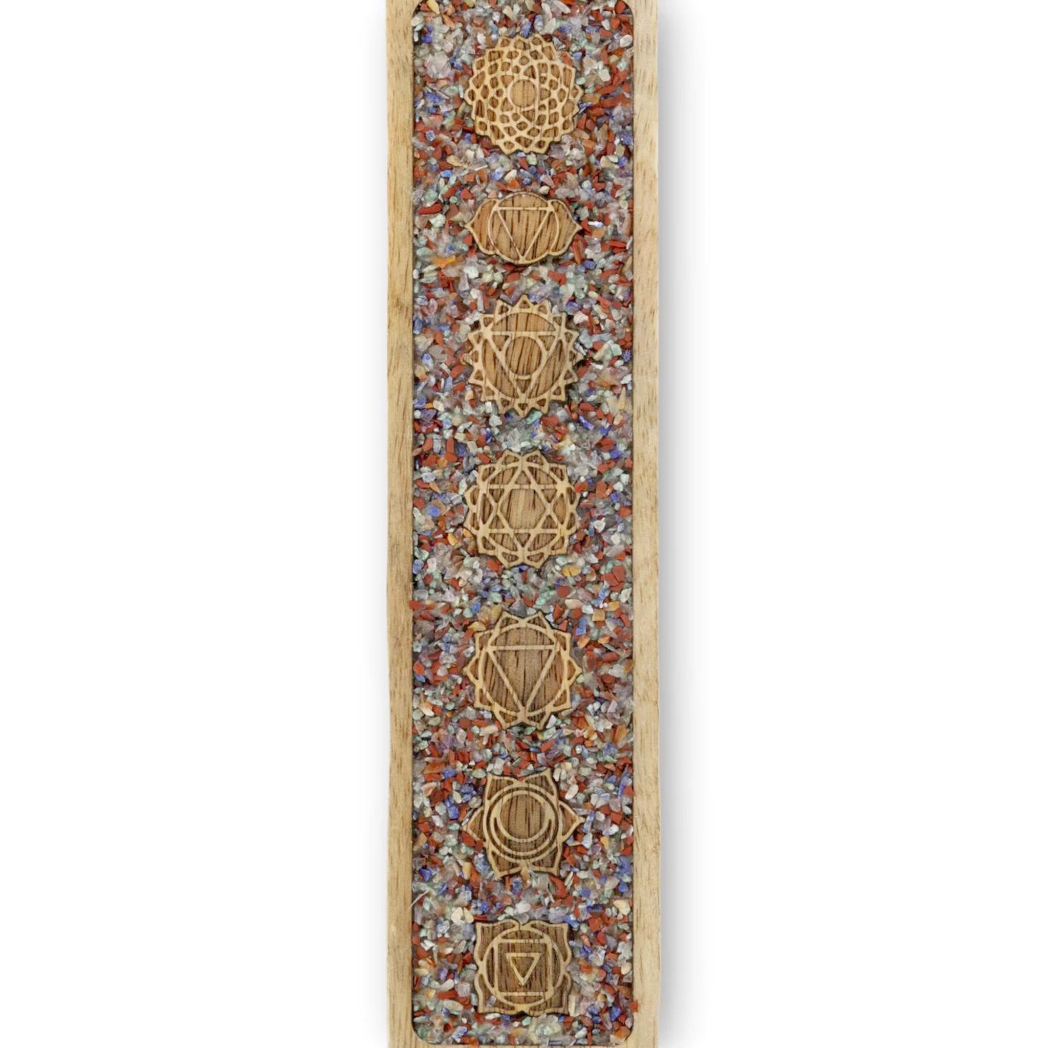 Räucherstäbchenhalter 7 Chakren mit Räucherstäbchen