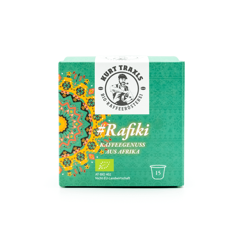 Kompostierbare Kaffeekapseln mit Bio Kaffee Rafiki