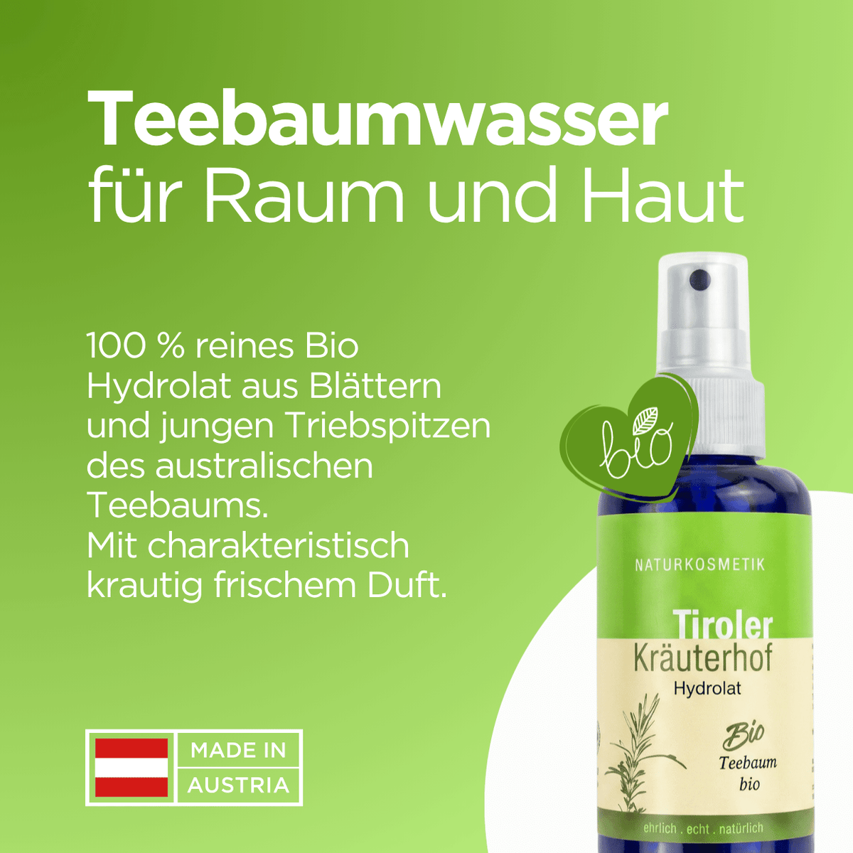 Bio Teebaum Hydrolat (Teebaumwasser)
