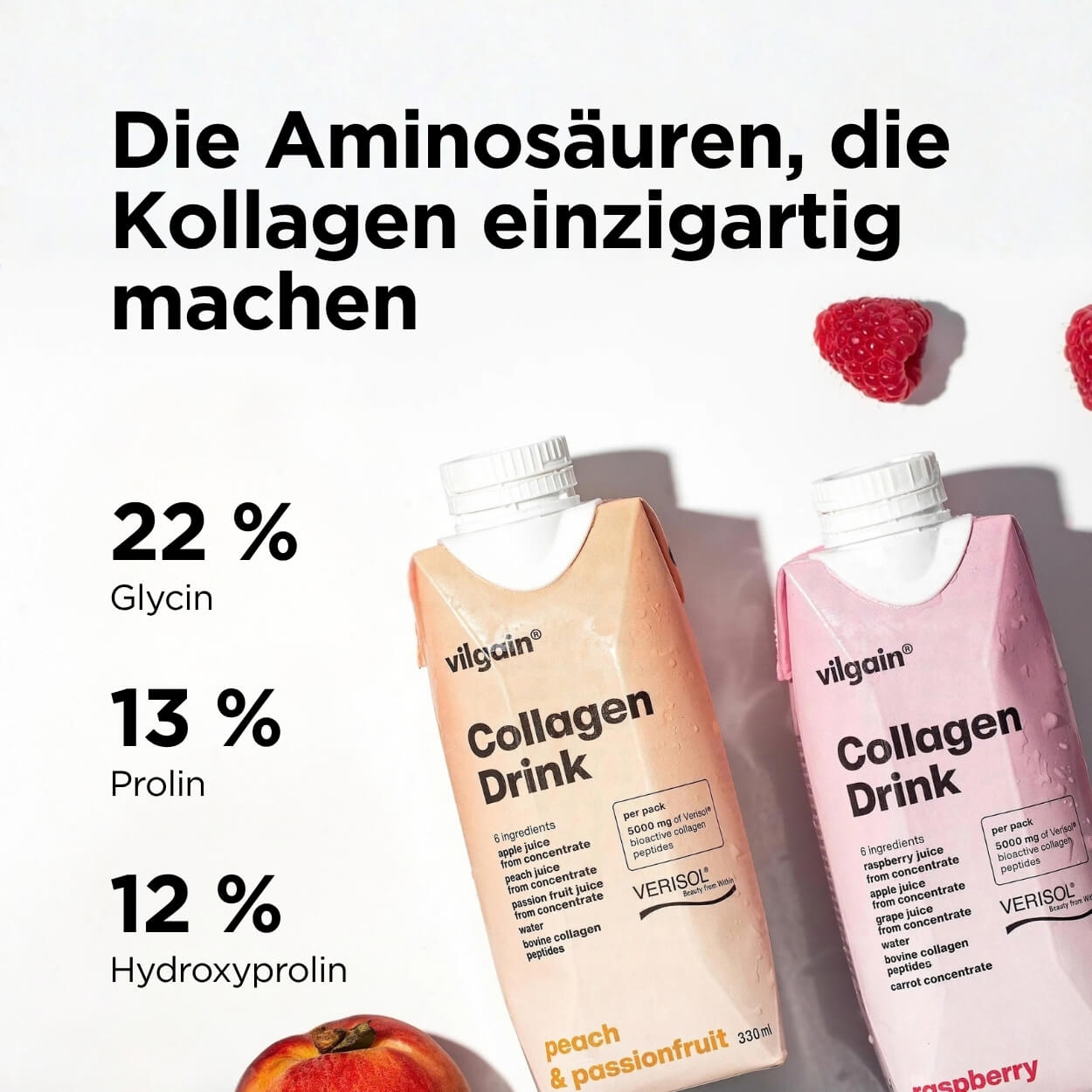 Kollagen Getränk Himbeere