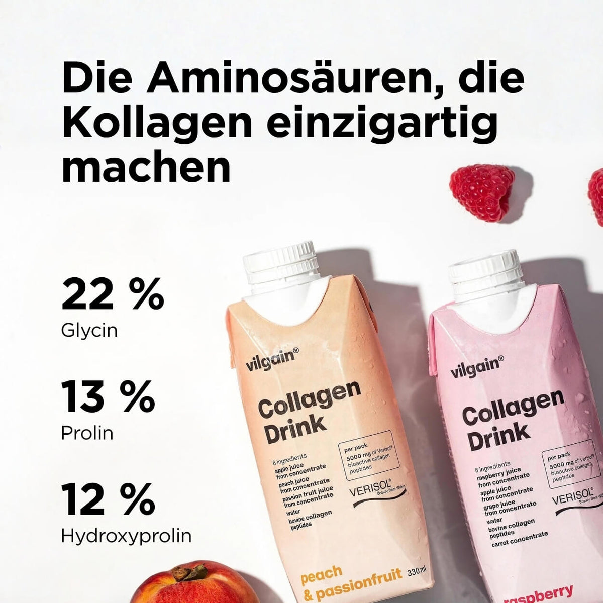 Kollagen Getränk Himbeere