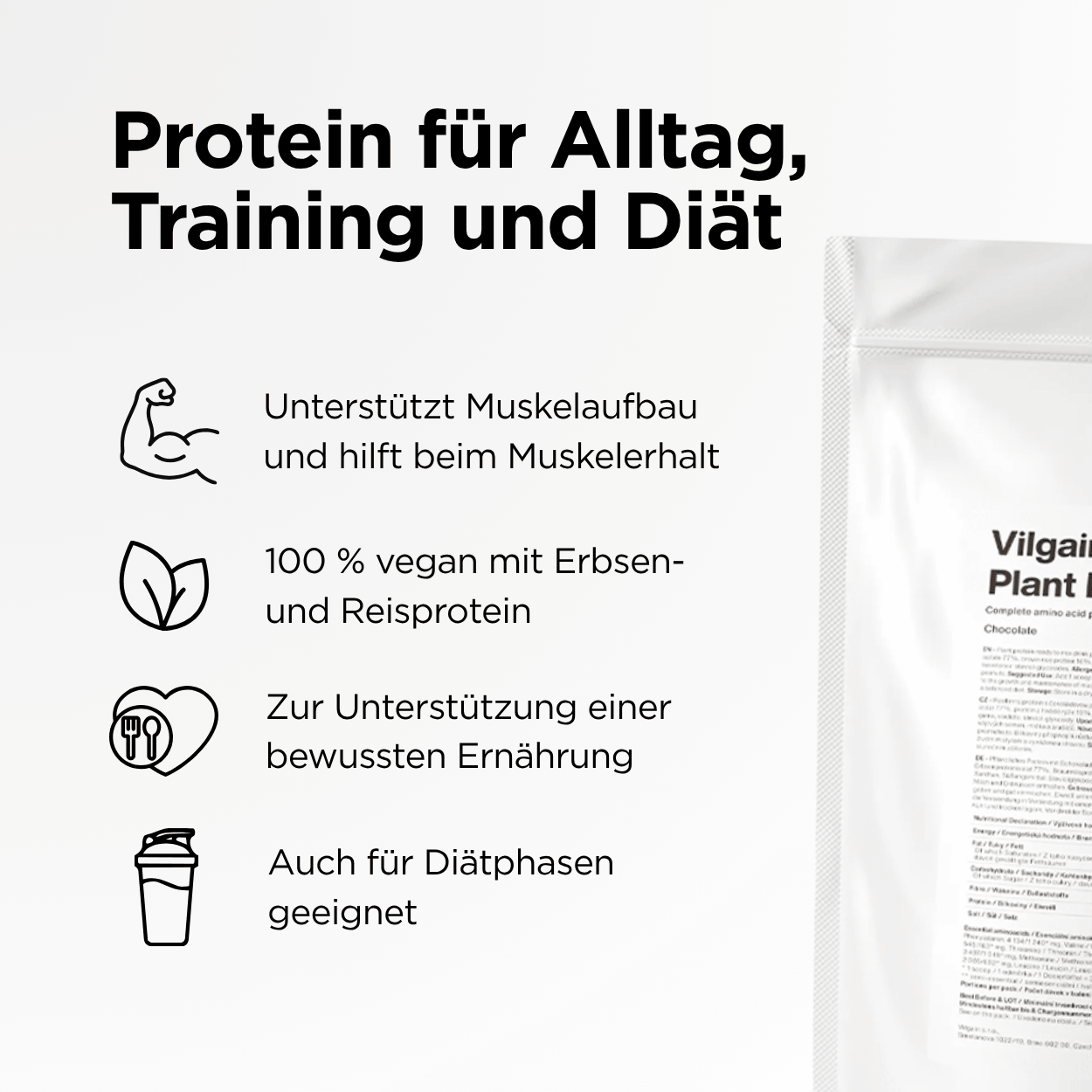 Pflanzliches Protein Schokolade