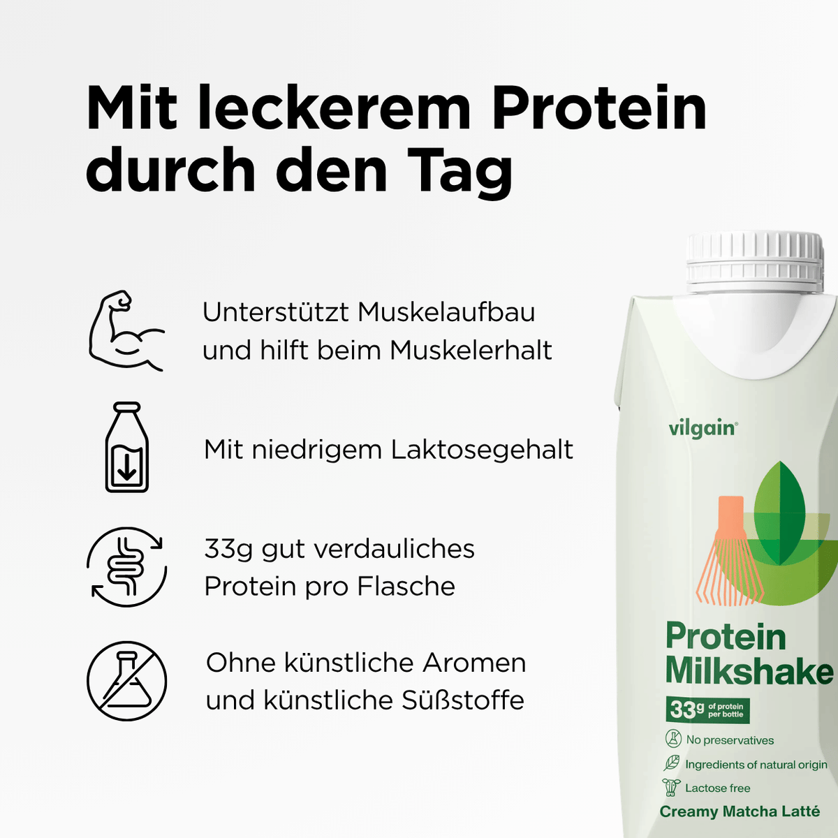 Protein Milchshake Cremiger Matcha Latte