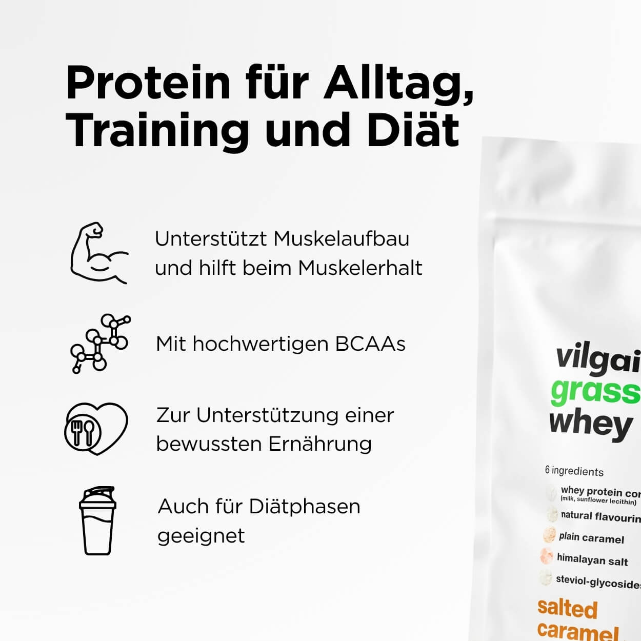 Weidemilch Whey Protein Salzkaramell