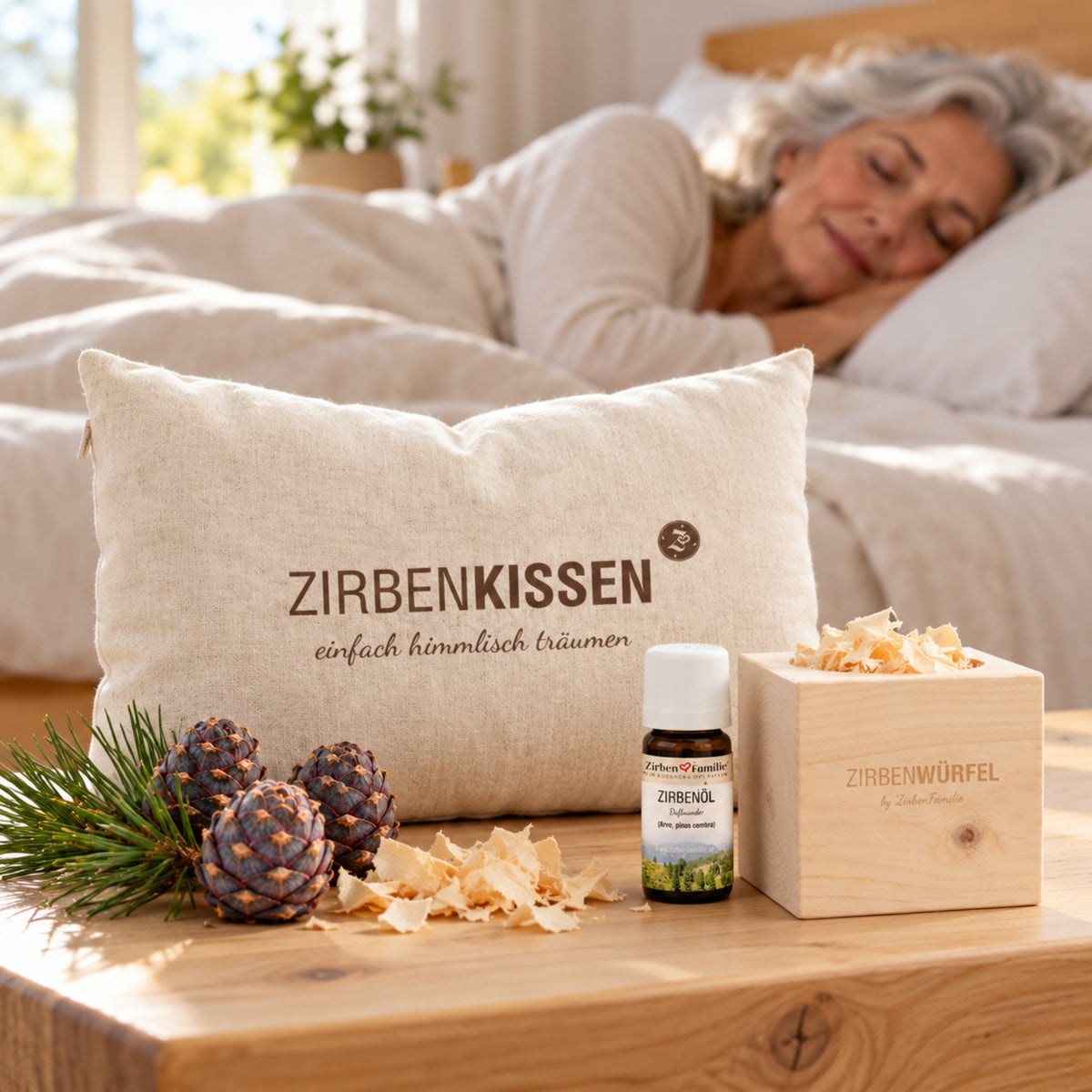 „Gute Nacht“ Zirben Geschenkset