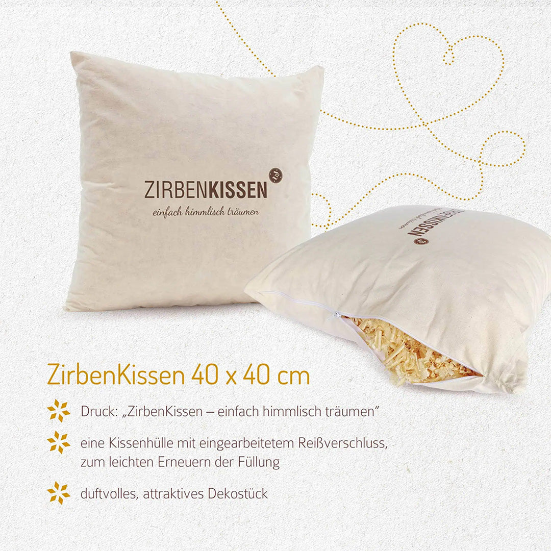 Zirben Kissen 40 x 40 cm