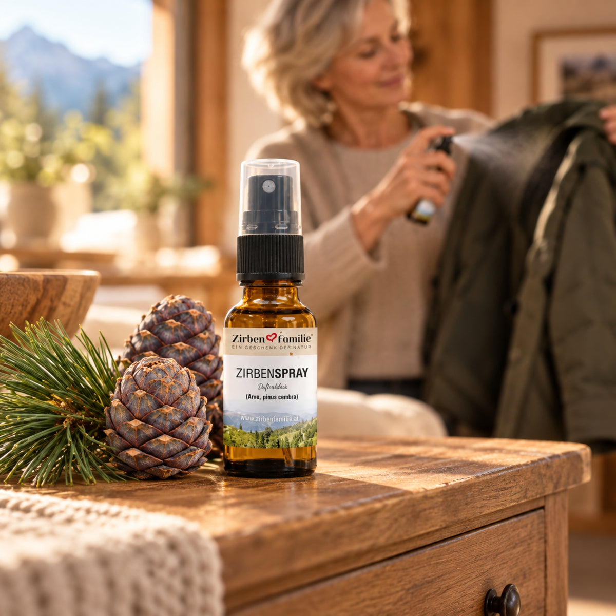 Zirbenspray (20 ml) – Natürlicher Zirbenduft zum Sprühen